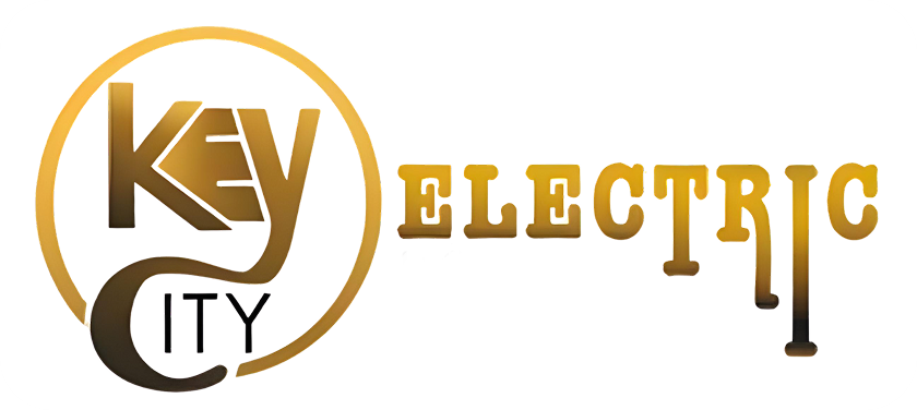 Gold and brown “Key City Electric” logo with a circular key icon and stylized lettering