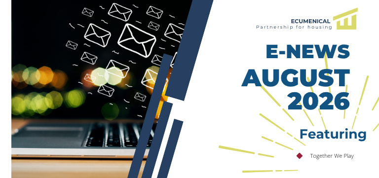 E-News,  August 2026 graphic, featuring email icons and the word 