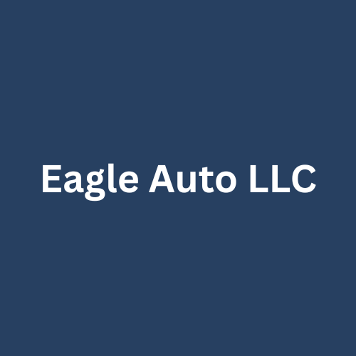 Eagle Auto LLC in white text on a dark blue background