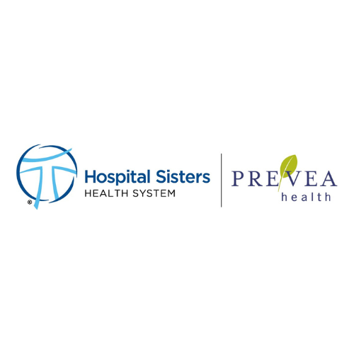 Hospital Sisters Health System and Prevea Health logos on a white background