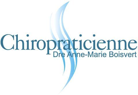 Chiropractician logo: blue swish, text 