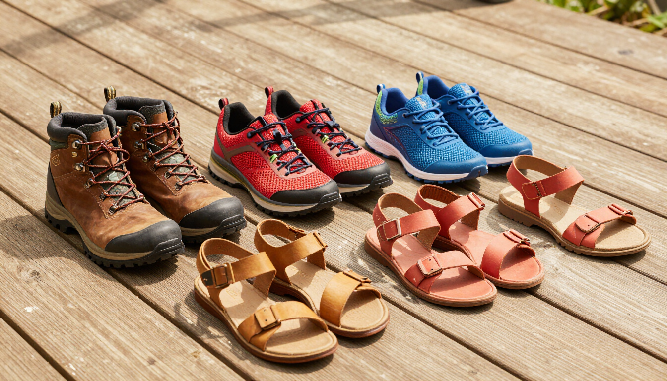 Summer footwear variety
