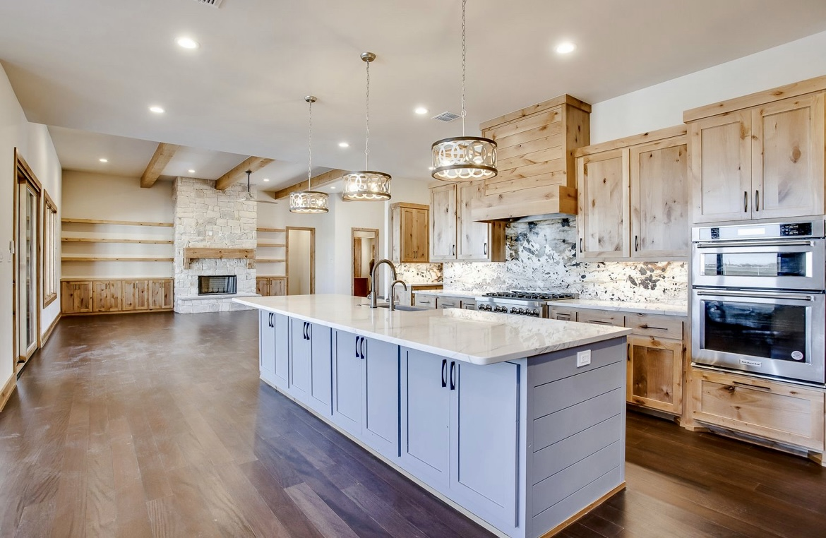 StoneKing Granite installs natural quartzite island and countertops in Lubbock TX. Get a natural stone kitchen today!
