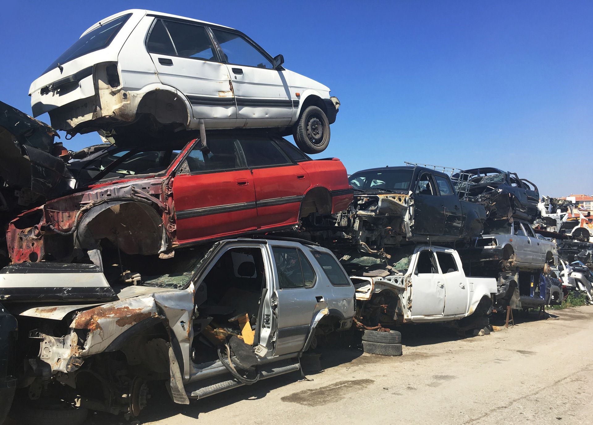 Pile of Scrap Cars — Morwell, VIC — Industrial Metal Recyclers