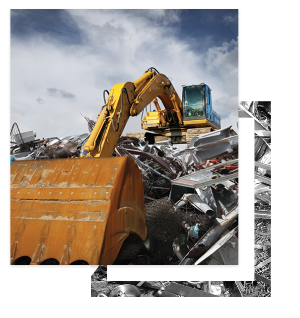 Excavator Working at Scrap Yard — Morwell, VIC — Industrial Metal Recyclers Excavator Working at Scrap Yard — Morwell, VIC — Industrial Metal Recyclers