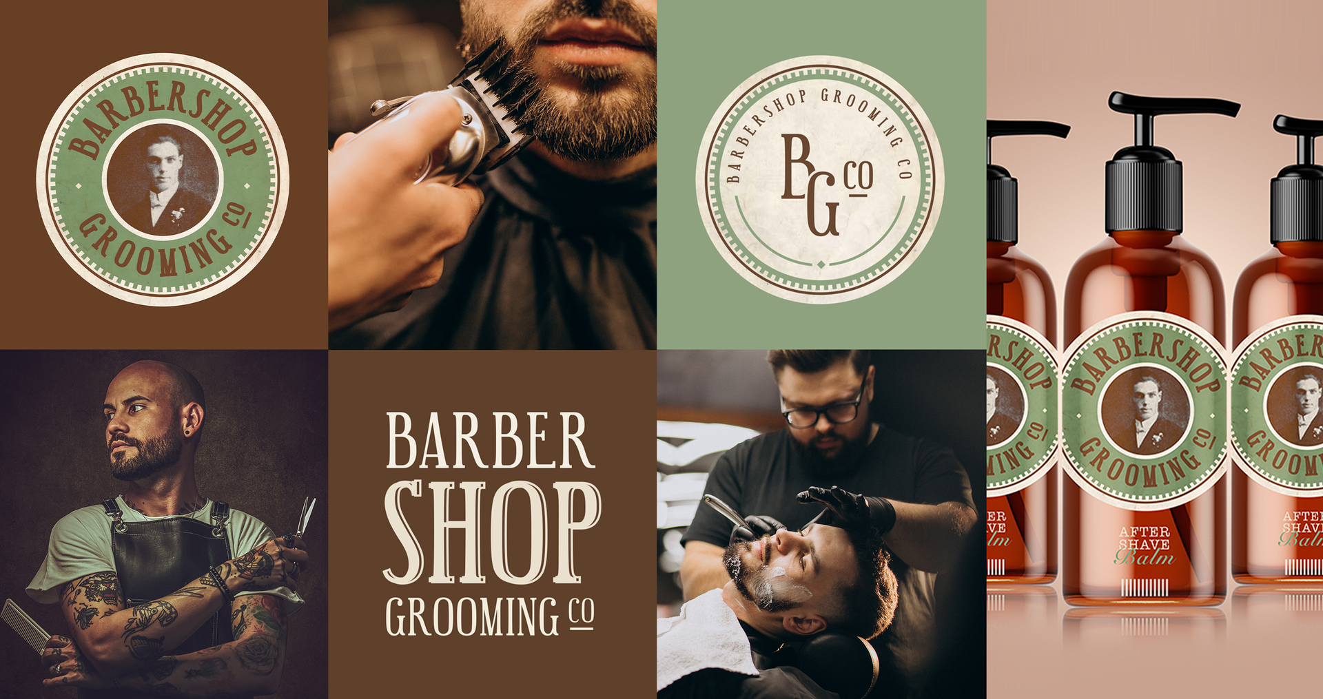 Um homem está raspando a barba em uma barbearia.