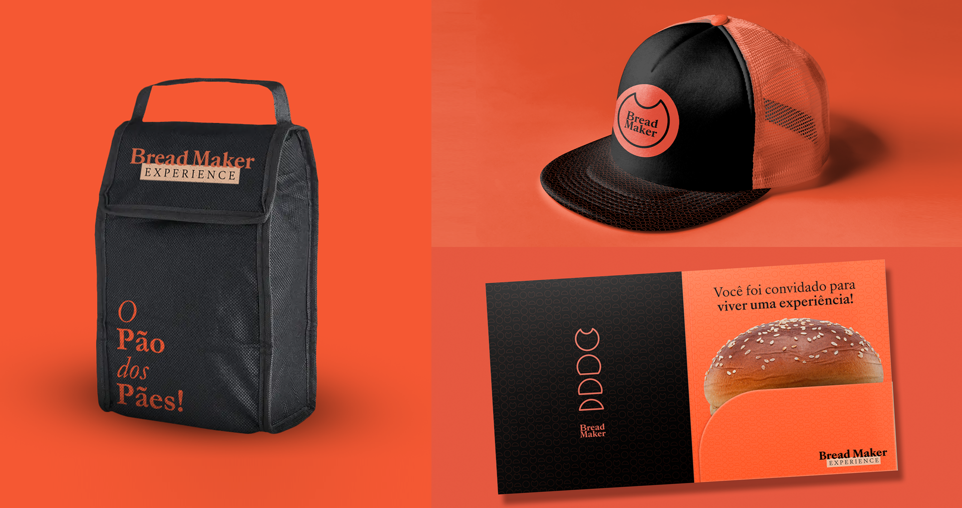 Bread Maker Um chapéu, uma bolsa e um livro estão sobre uma mesa.