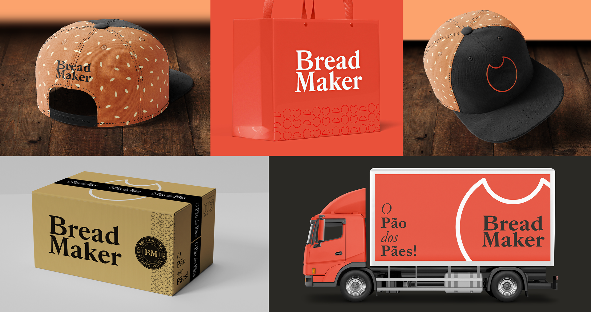 Bread Maker Um homem está comendo um hambúrguer em uma colagem de fotos.