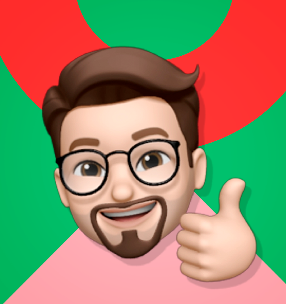 Um homem de desenho animado com óculos e barba está dando um sinal de positivo