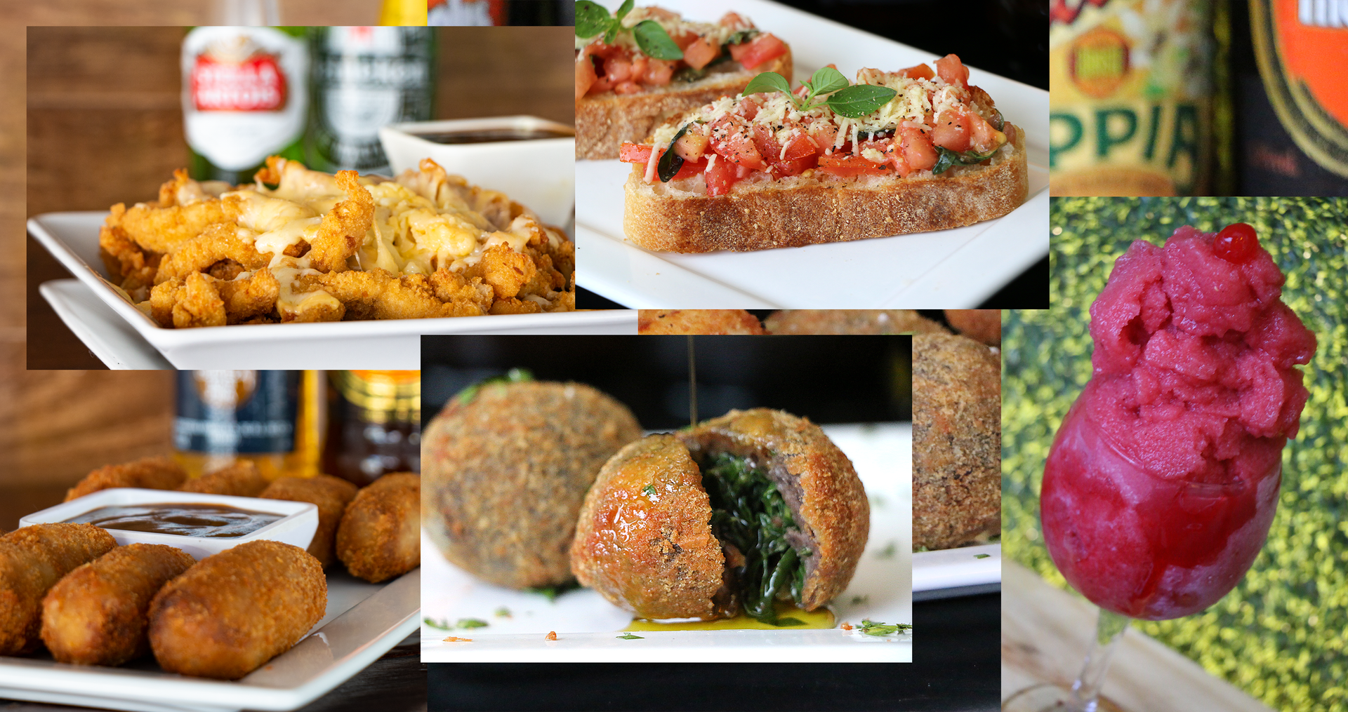 A collage of pictures of different types of food