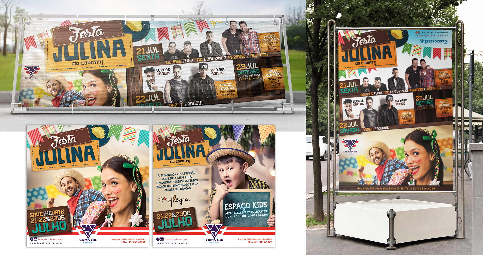 Um outdoor com Juliana escrito nele