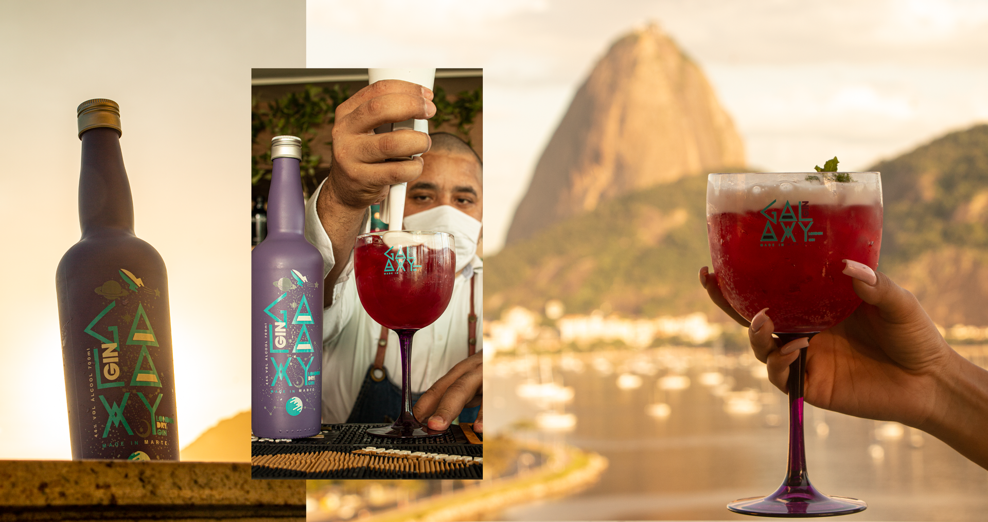 Uma pessoa está segurando uma taça de vinho em frente a uma montanha.