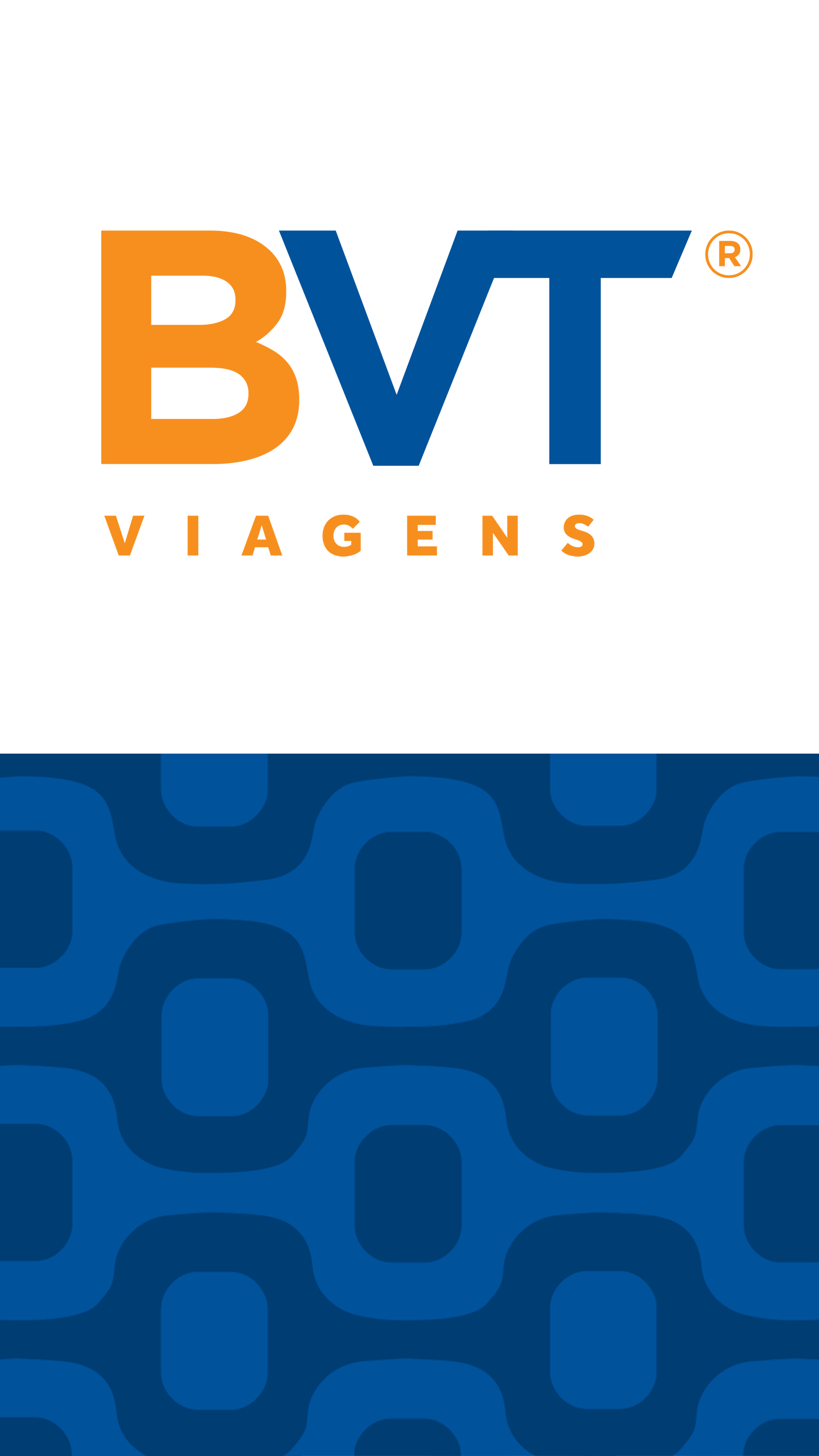 BVT Viagens Um logotipo azul e branco para bvt viagens