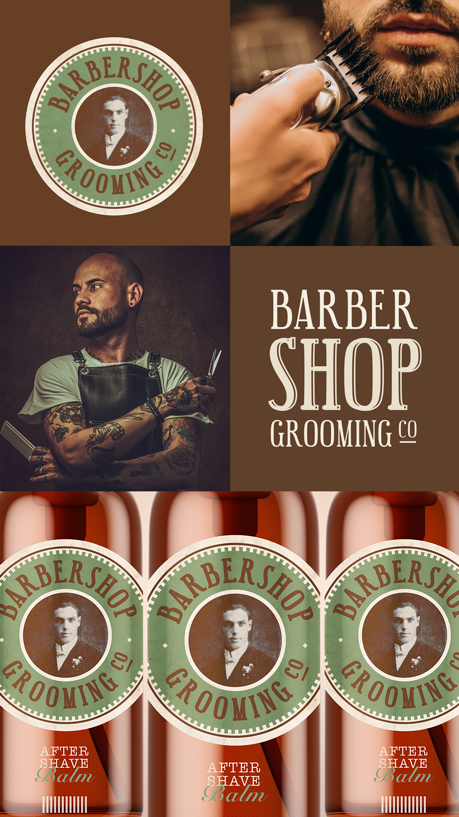 Um homem está fazendo a barba em uma barbearia