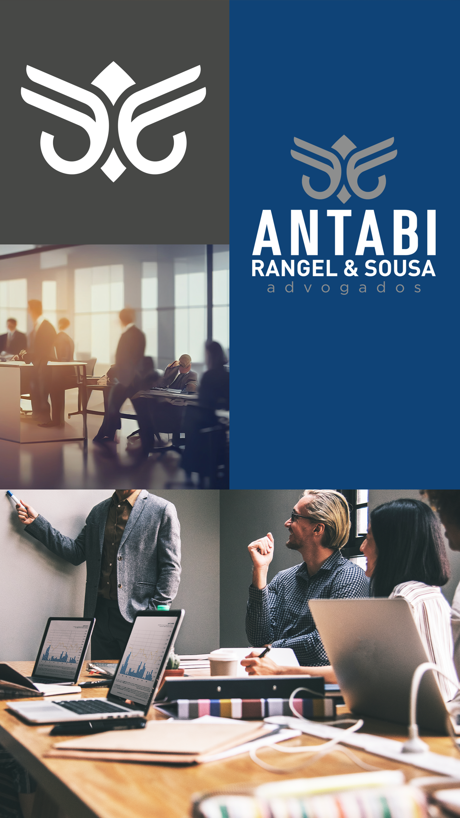 Antabi, Rangel, Sousa, & Goes A group of people are sitting at a table with laptops.