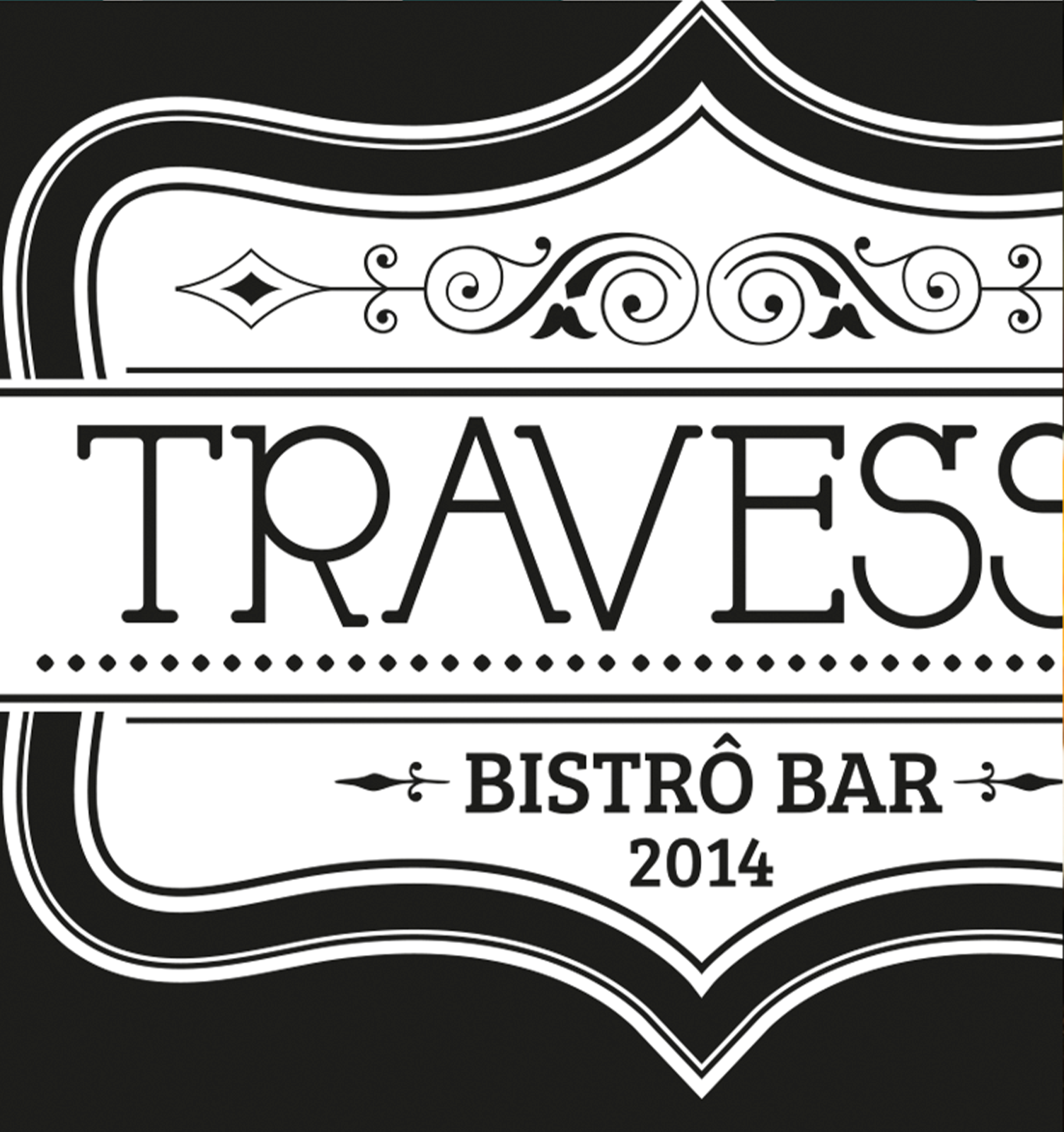 Travessa A black and white logo for travess bistro bar
