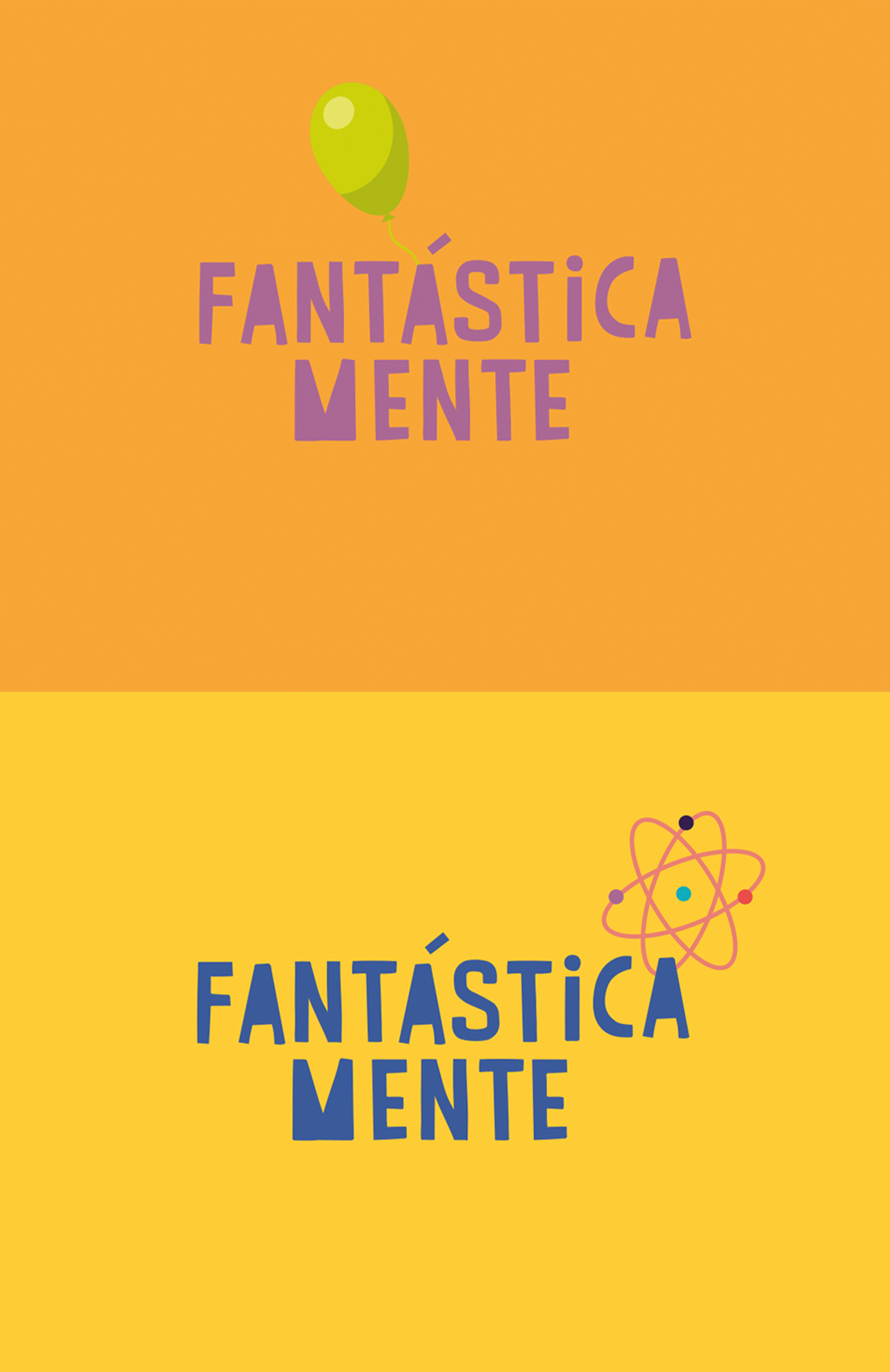 Um pôster amarelo e laranja que diz fantastica mente