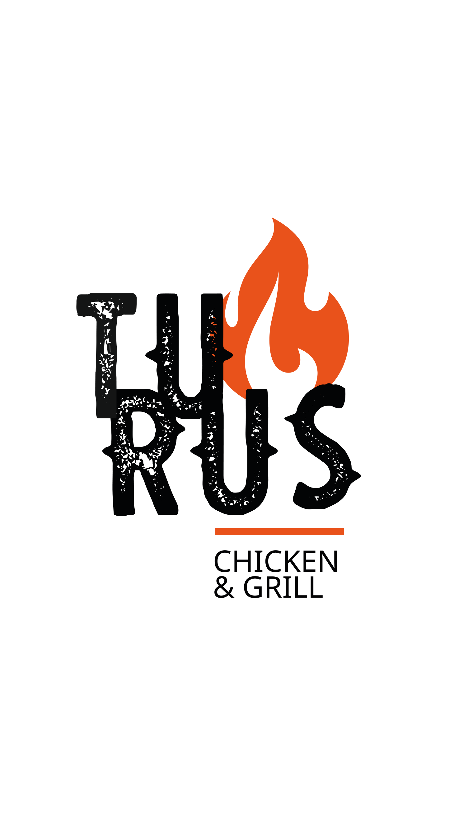 Turus Um logotipo para um restaurante chamado rus chicken and grill