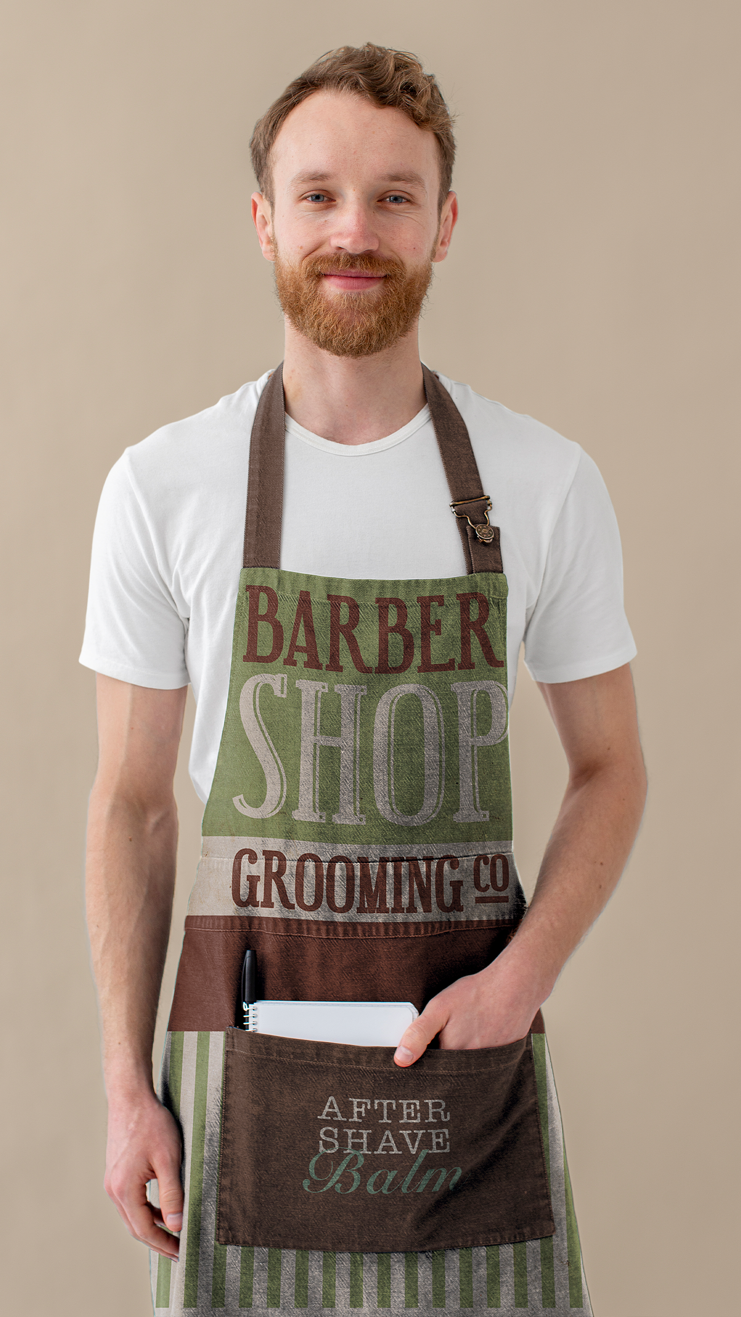 Barber Shop by Paulo Robbert O logotipo de uma barbearia com a foto de um homem de smoking