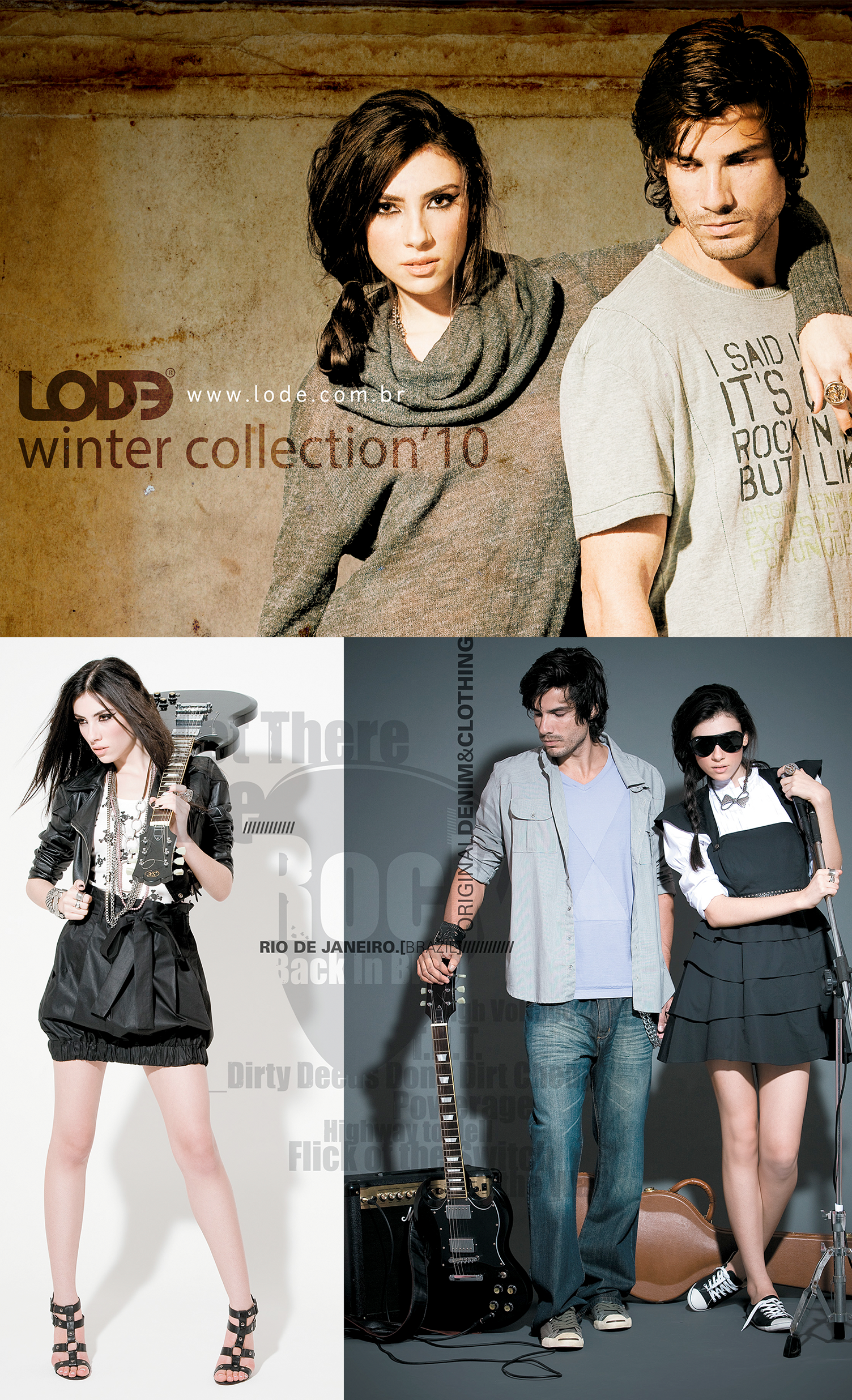 A collage of photos for a winter collection