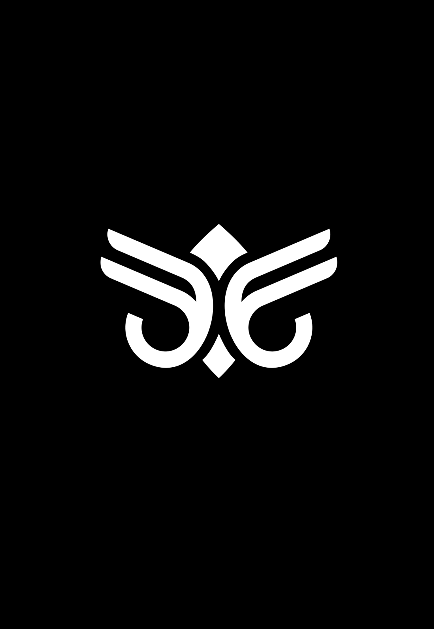 Antabi, Rangel, Sousa, & Goes A white logo with wings and a diamond on a black background.