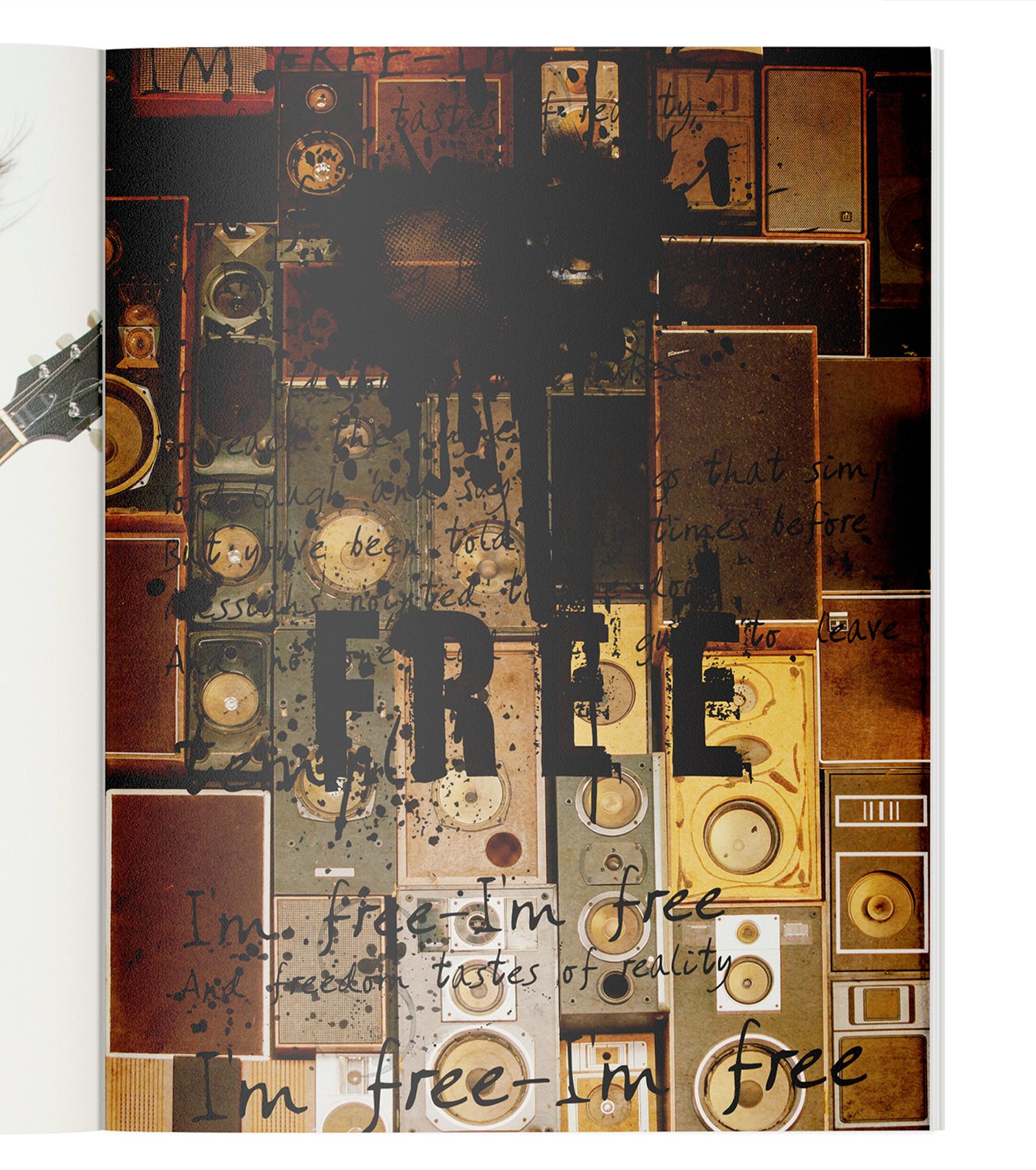 A poster that says i 'm free on it