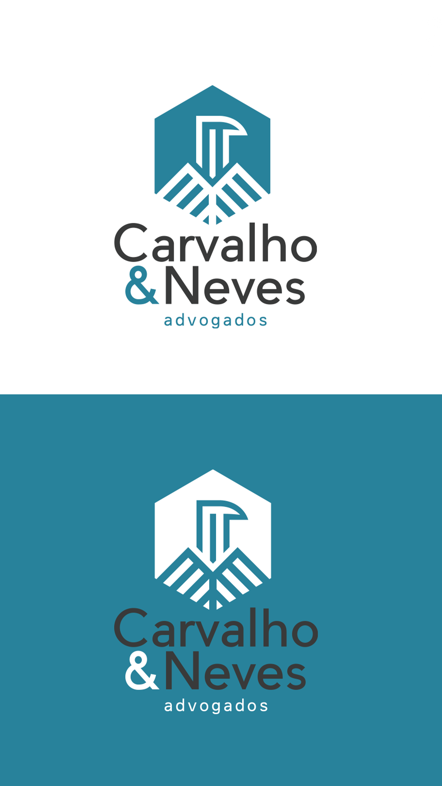 Carvalho & Neves Um logotipo para um escritório de advocacia chamado carvalho & neves