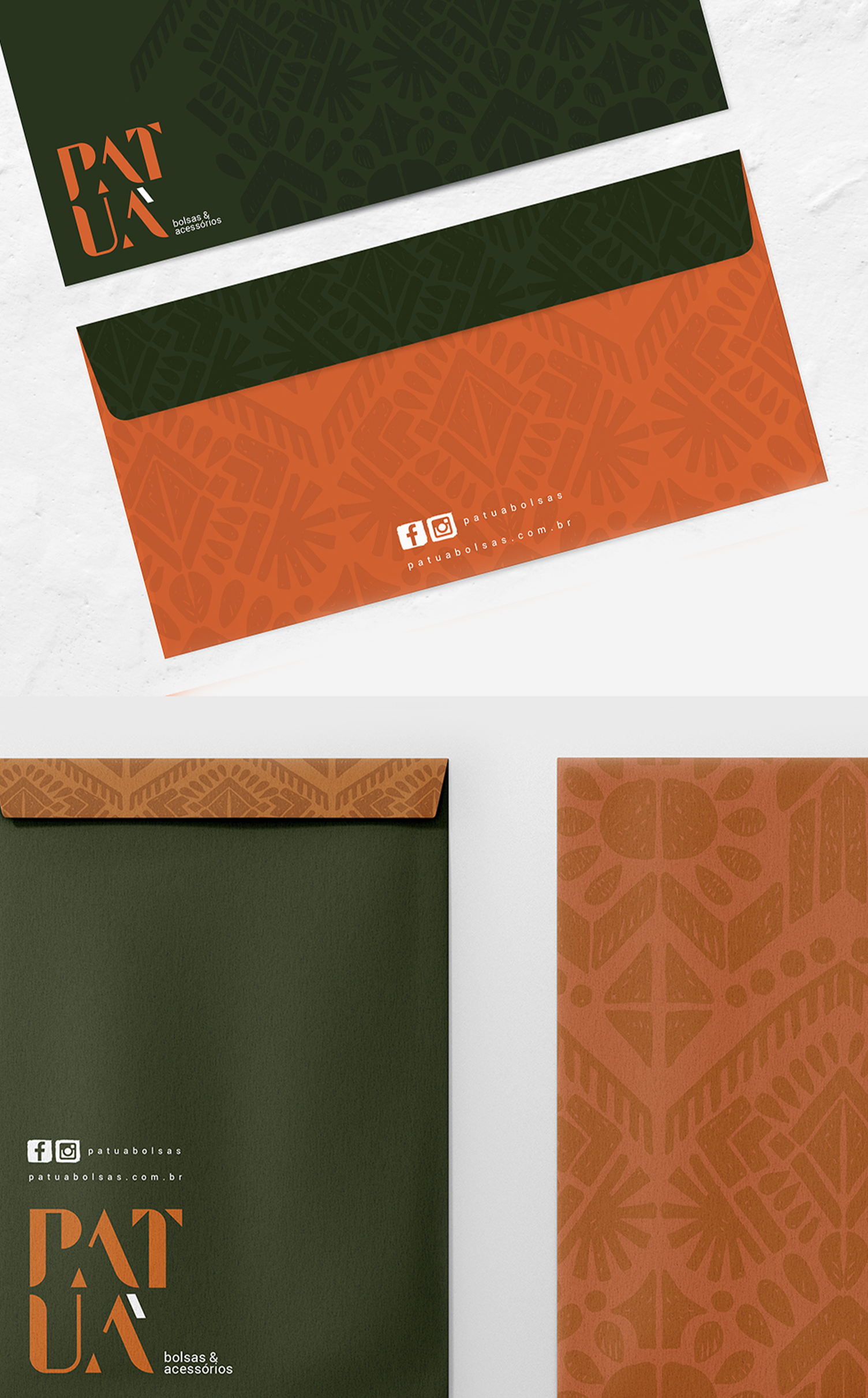 PATUÁ A green and orange envelope with the word pat on it