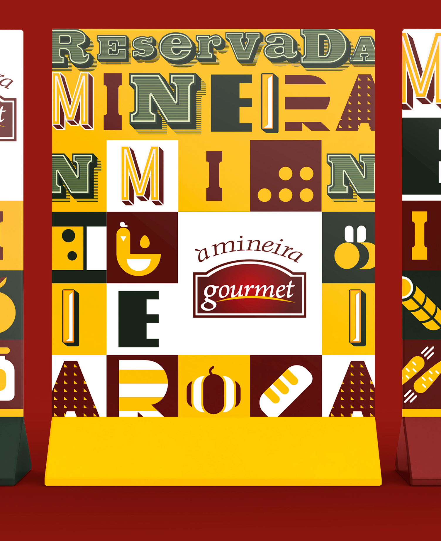 Um cartaz que diz reservada mineira gourmet
