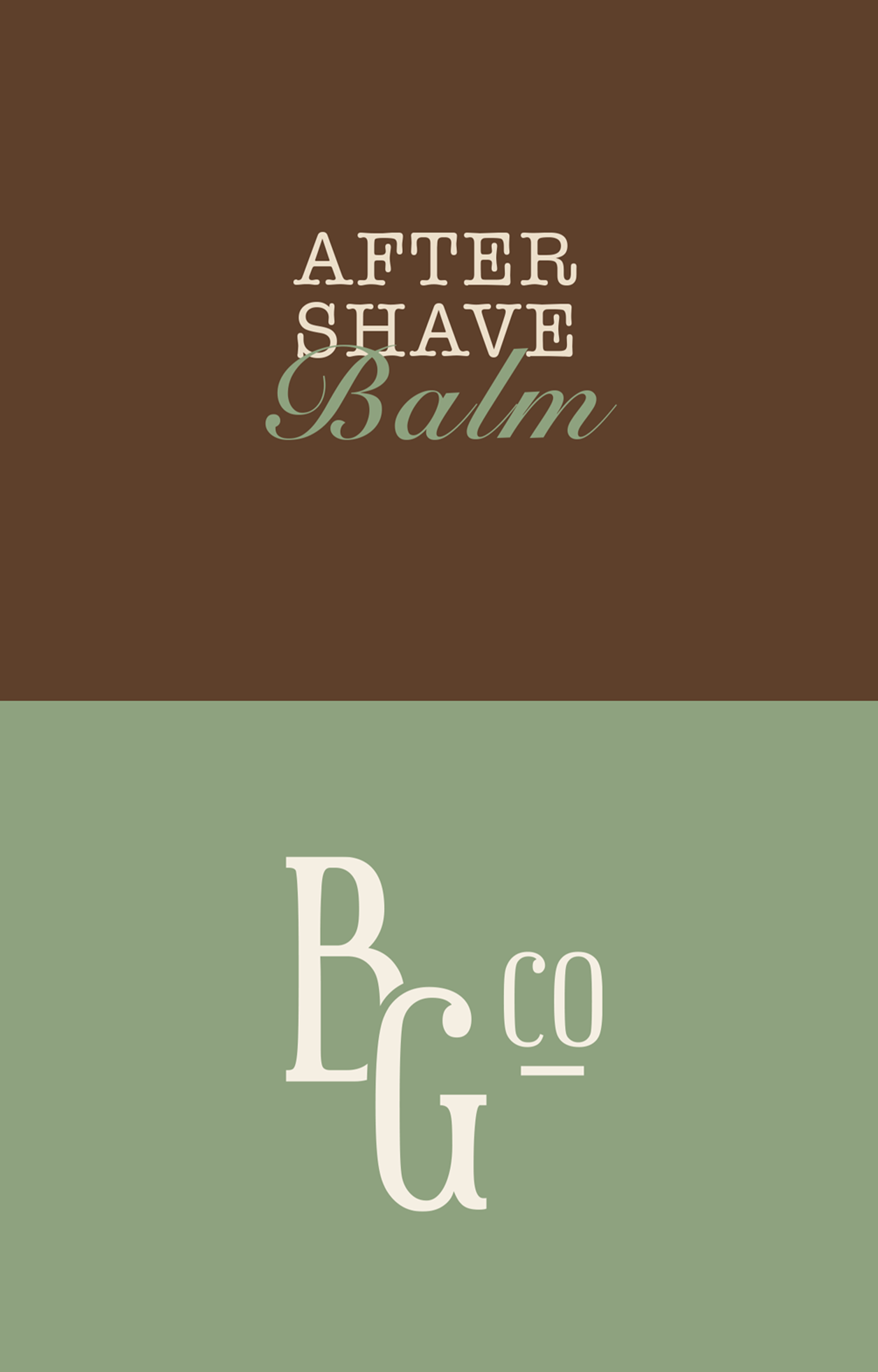 Um logotipo para uma empresa chamada bálsamo pós-barba