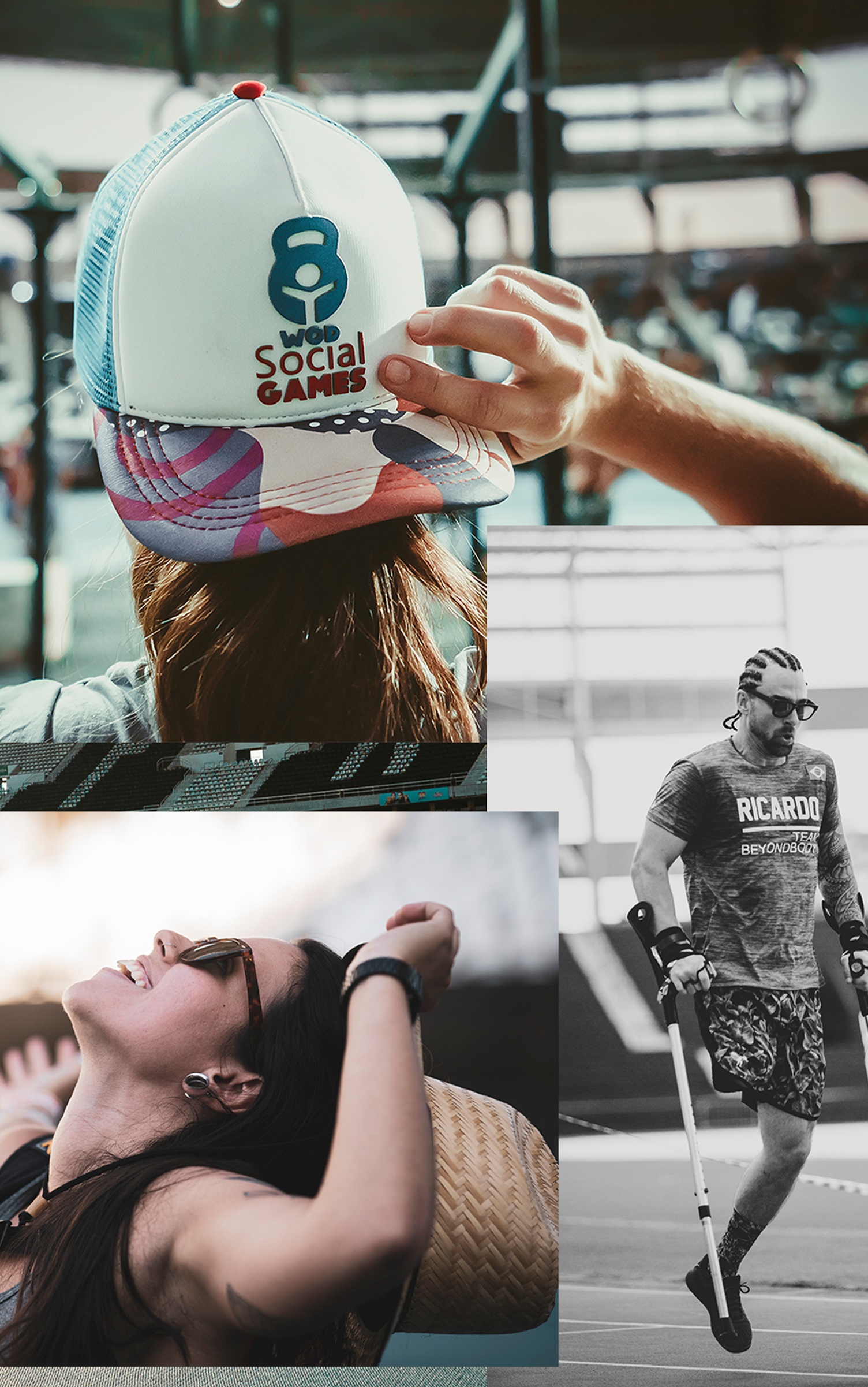 Wod Social Games Crossfit Uma mulher usando um chapéu que diz jogos sociais