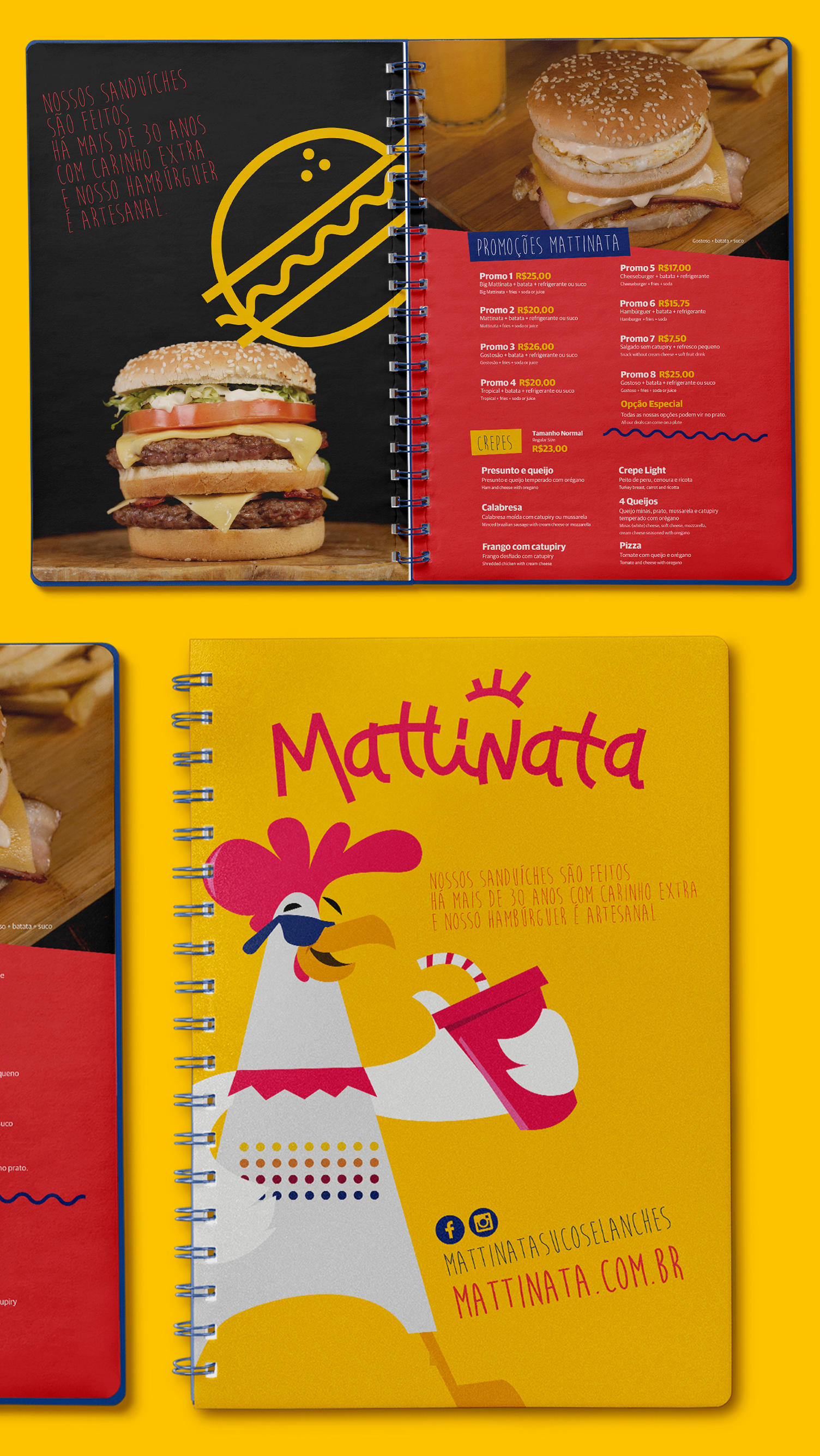 Mattinata Um caderno com espiral com a palavra mattinata