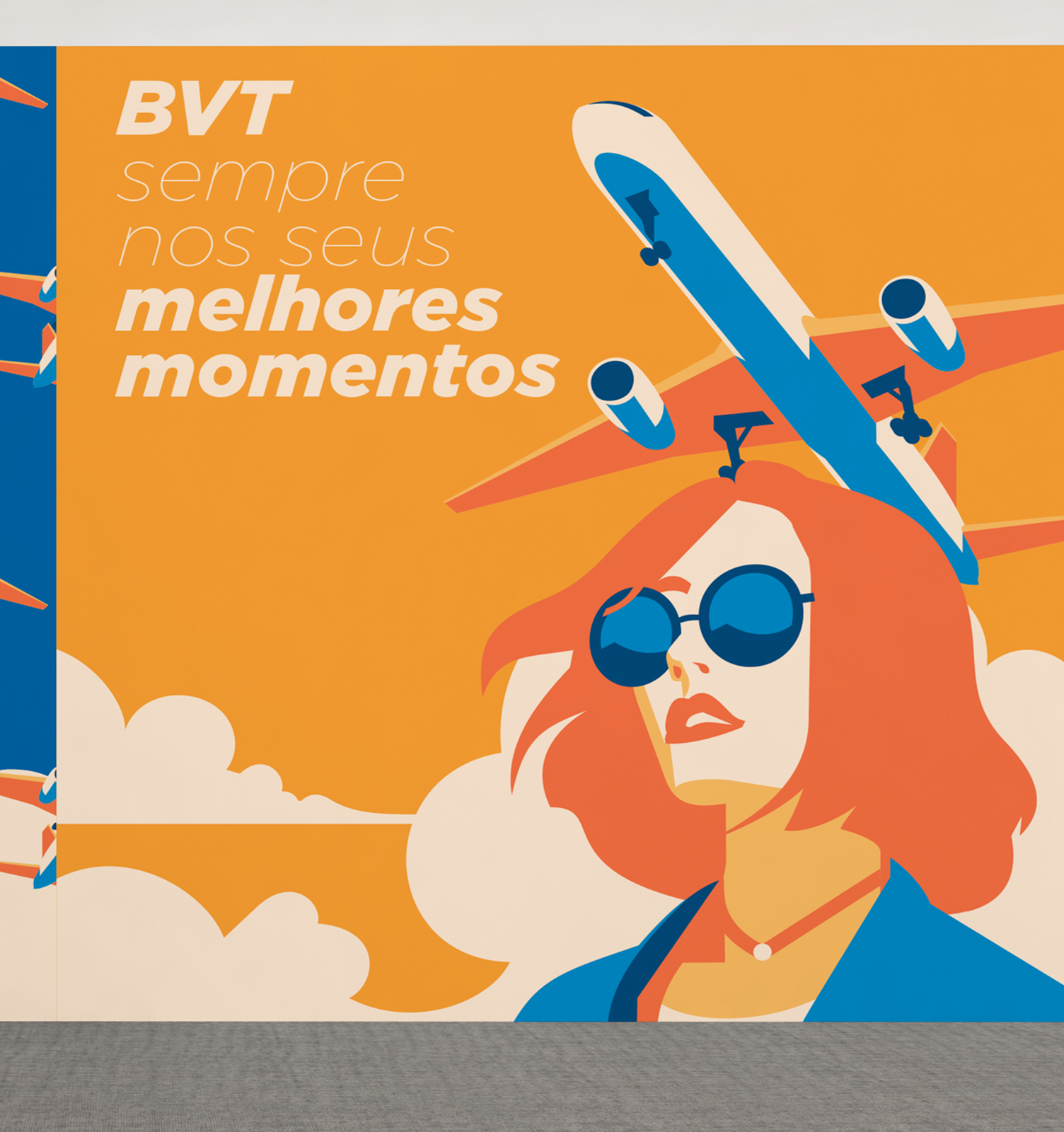 BVT Viagens A poster that says bvt sempre nos seus melhores momentos