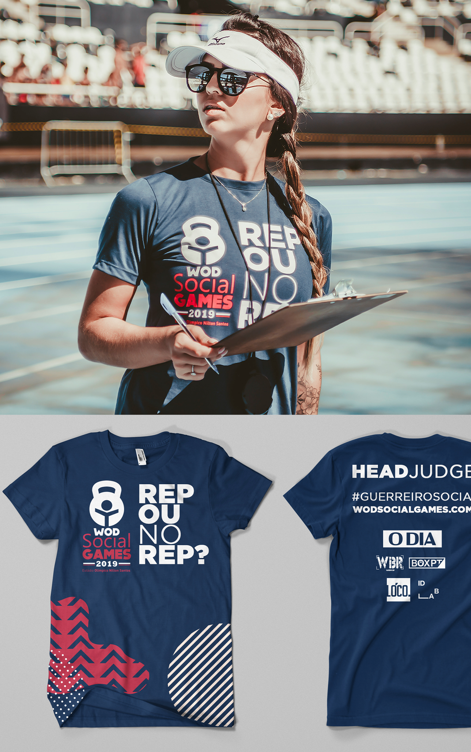 Uma mulher vestindo uma camiseta que diz rep ou no rep