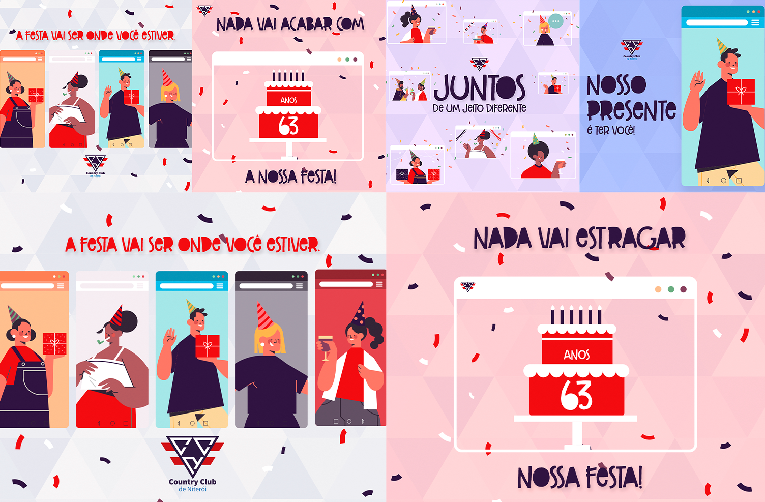 Um grupo de pessoas está comemorando um aniversário com um bolo.