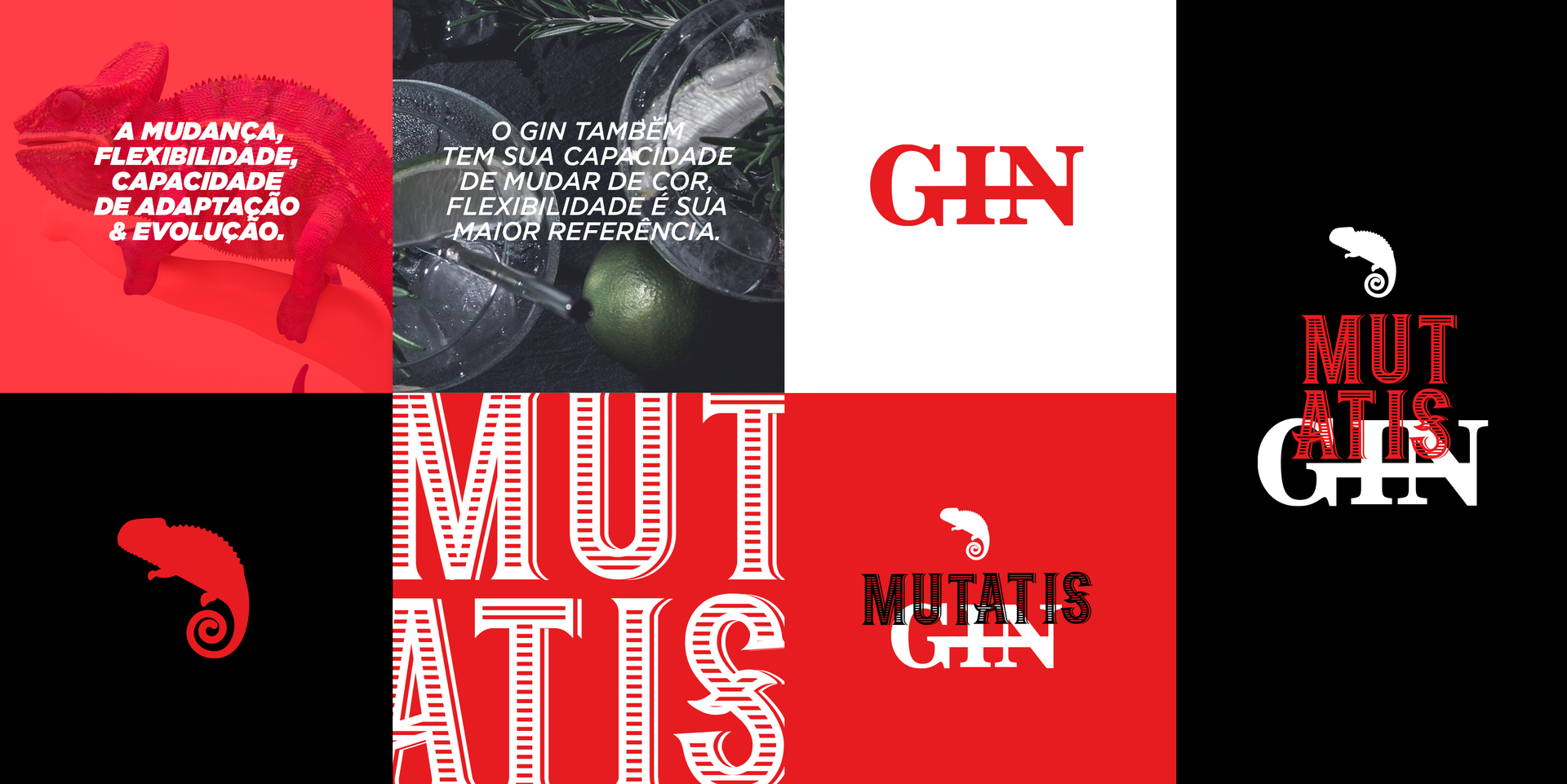 Uma colagem de imagens, incluindo uma que diz gin