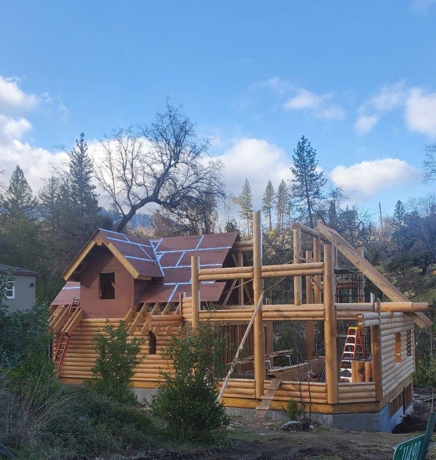 Log cabin homes, Gemstone Construction California log cabin builders