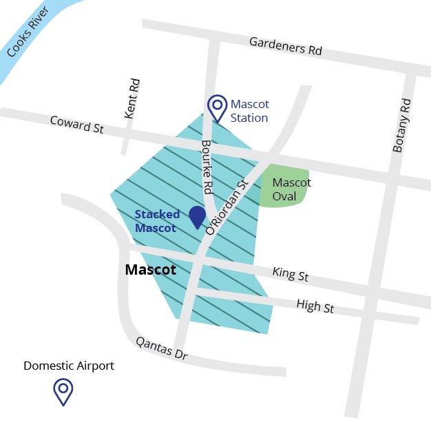 Map showing the location of 