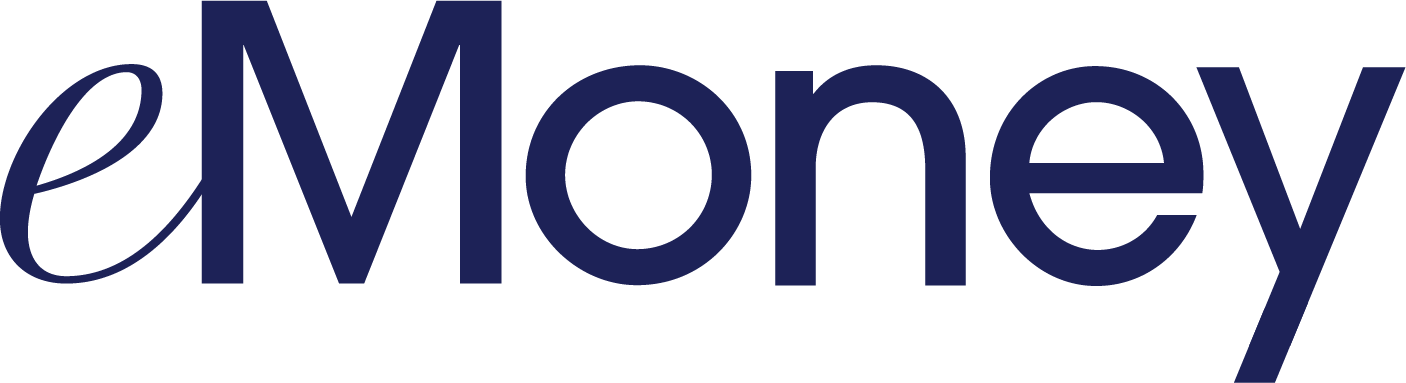EMoney logo in dark blue text on a white background