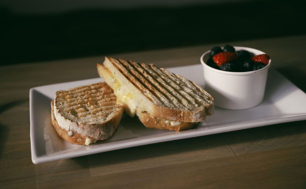 The Clay House Pesto Grilled Cheese on Sourdough