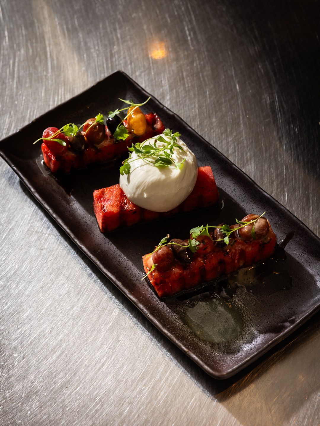 Burrata with seasonal garnish Da Claudio NYC
