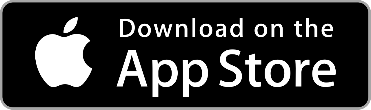 Apple App Store download badge on a black background with white Apple logo and text