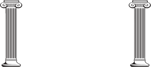 Two columns are standing next to each other on a white background.