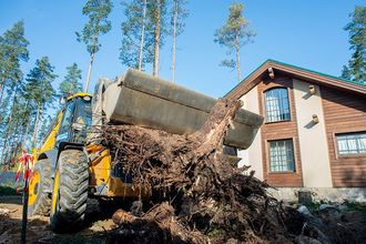 Land Clearing Using Excavator