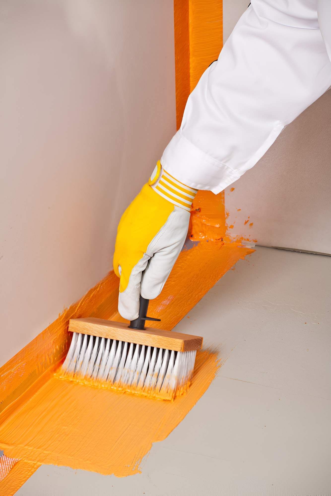 Applying Waterproofing To The Flooring — Bananacoast Waterproofing in Korora, NSW