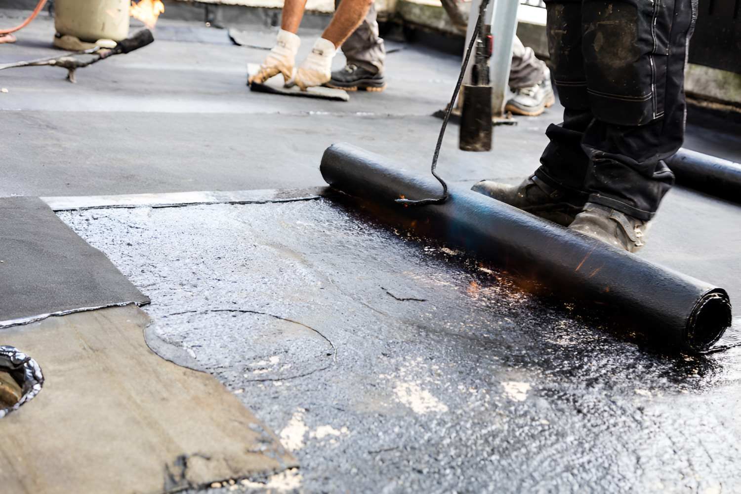 Applying Waterproofing To The Flat Roof Surface — Bananacoast Waterproofing in Korora, NSW