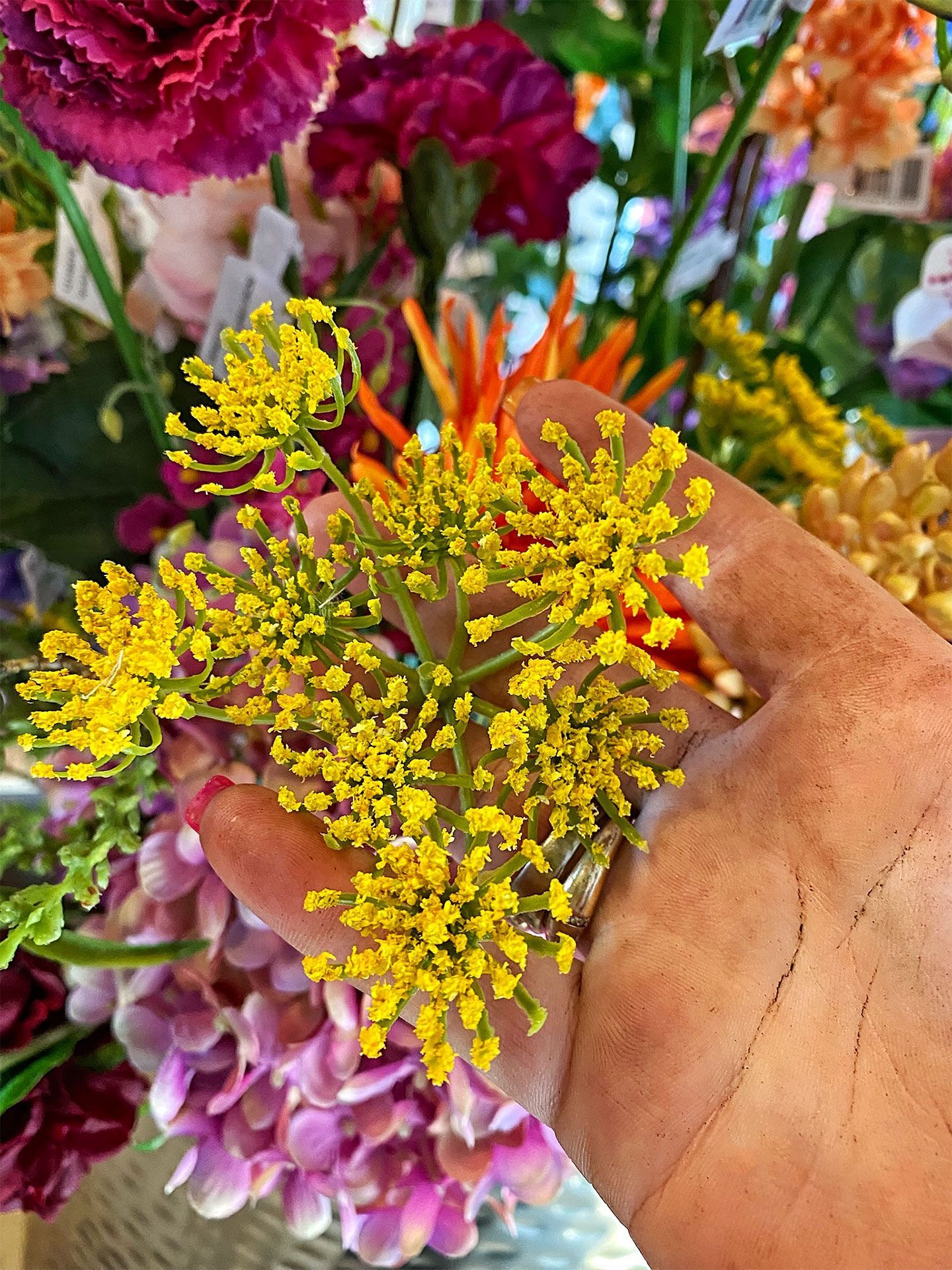Bloemennis kunstbloemen