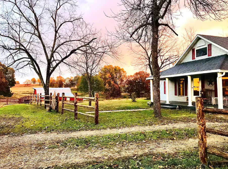 exterior of farmhouse at lorland country retreat