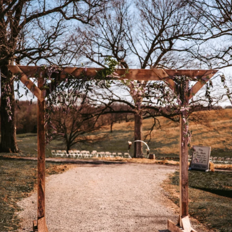 rustic arch for outdoor wedding