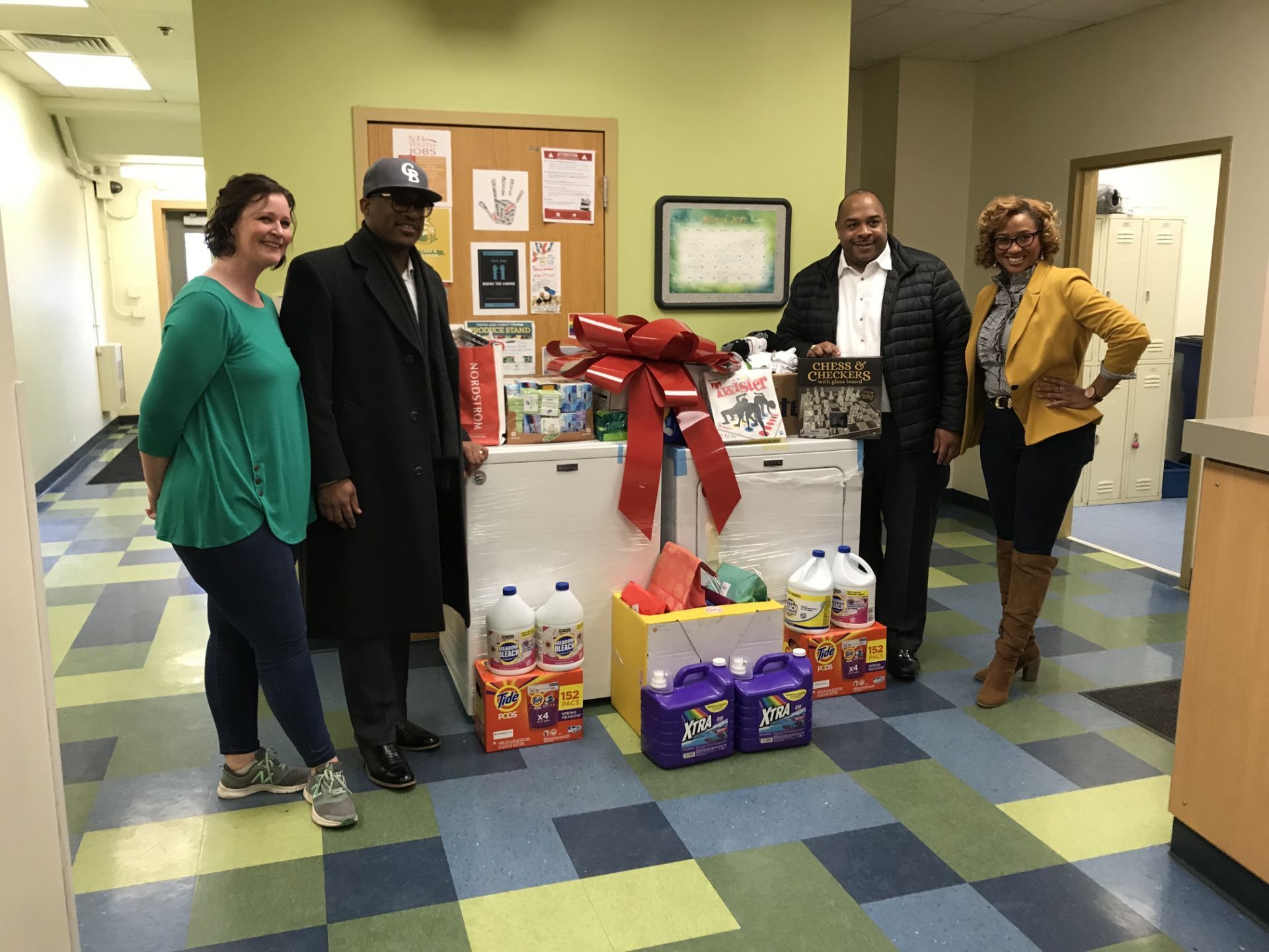 Washer and Dryer Donation to School